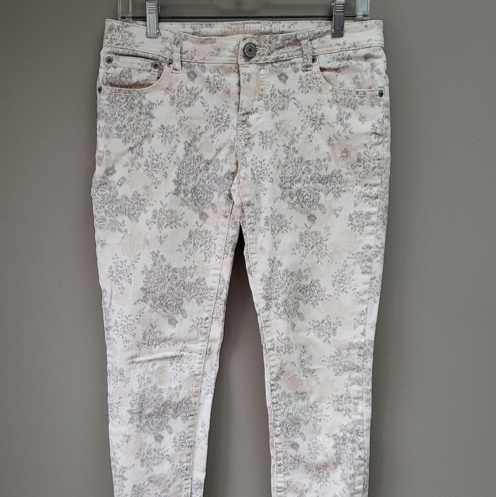 Junior Mossimo Skinny "Fit 6" White Gray Jeans